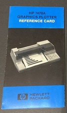 HP 7470A Graphics Plotter Reference Card 07470-90004