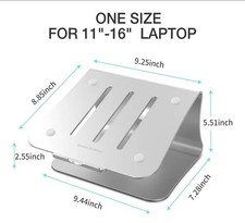 Bestand Aluminum Cooling Laptop Stand - MacBook Air Pro 11-16"  Gray