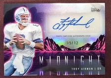 TROY AIKMAN 2024 Topps Midnight Horizon Signatures SSP Auto 9/12 - Cowboys