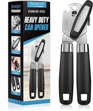 Manual Tin Can Opener Heavy Duty Ergonomic with Magnet Lift