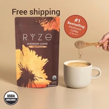 Ryze Mushroom Coffee 30 Servings | Boost Energy, Instant, Organic Blend