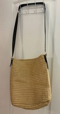 Woven Straw Shoulder Bag beach Adjustable hippie Buckle earthy boho