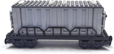 Railway Flatbed Freight Car with Removeable Freight Container Building Bricks Se