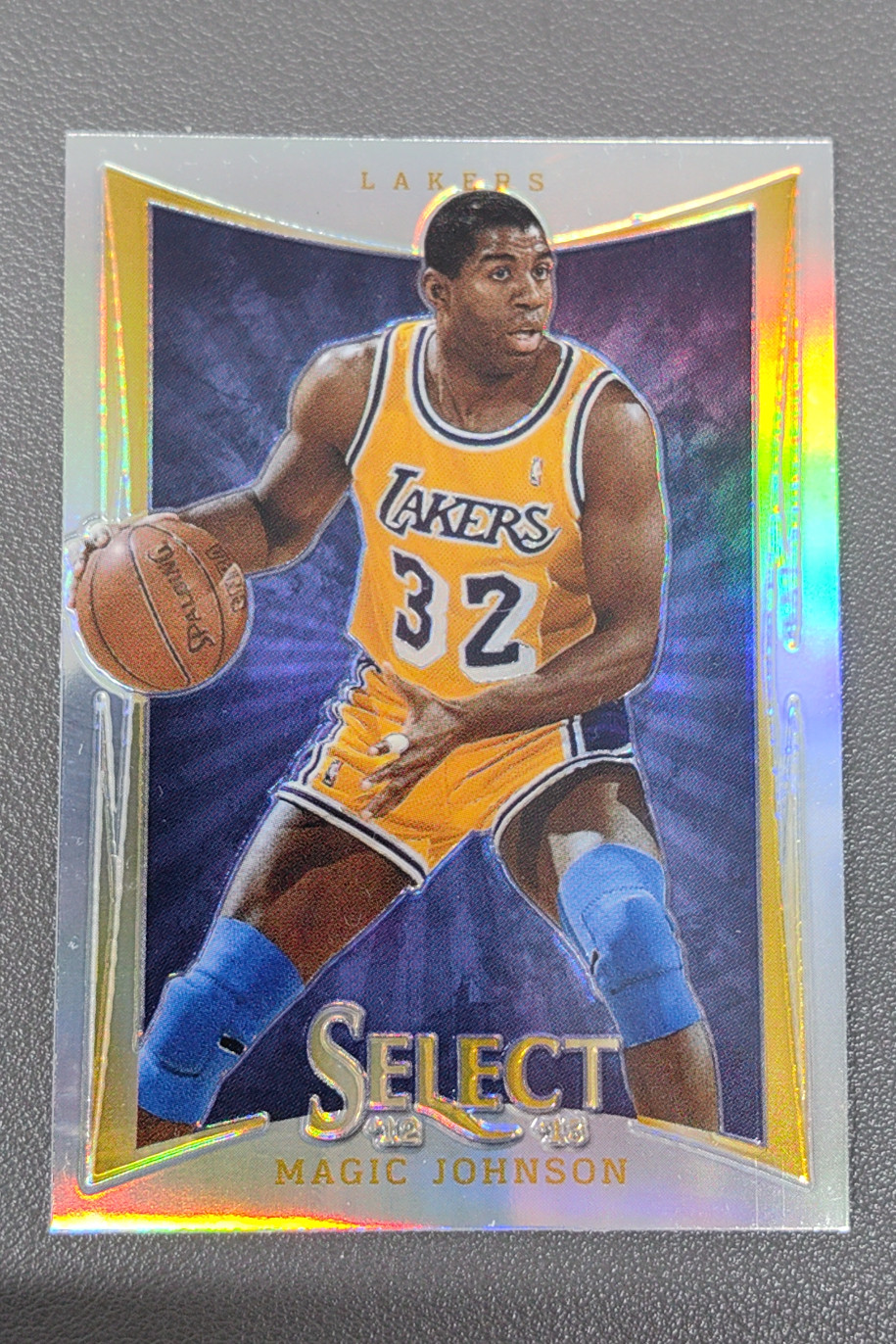 2012-13 Panini Select Magic Johnson Silver Prizm Lakers #135