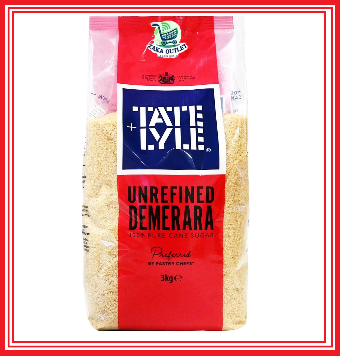 Tate & Lyle Medium Bodied Fruity Unrefined Cane Demerara Sugar Pack 3kg