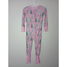 Little Sleepies Twinkling Trees Bamboo Zippy Sleeper Pink Christmas Tree 18-24 M