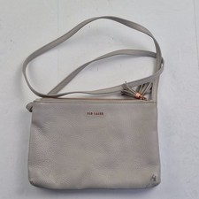 TED BAKER Bag Grey Small Zip Pocket Logo Cross Body Shoulder Bag