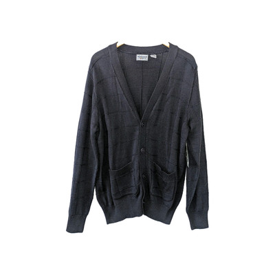 VTG NWT Windham Pointe Cardigan Sweater Men Size XL Grey Check Old Money Preppy