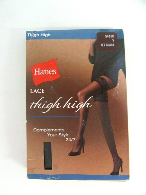 hanes lace thigh high