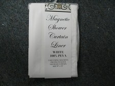 BETTER Home Collection Shower Curtain Liner With Magnets White BRAND New