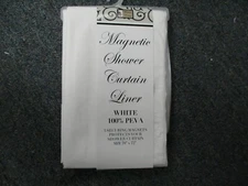 BETTER Home Collection Shower Curtain Liner With Magnets White  BRAND New 