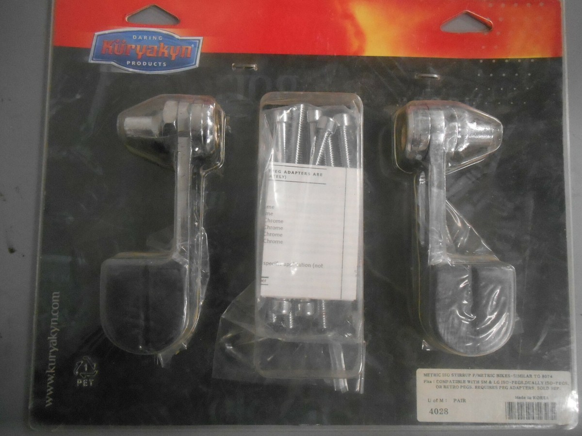 NOS Kuryakyn Metric ISO Stirrups Heel Rest for Honda Metric