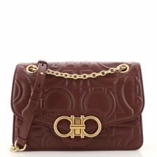 quilted gancini flap bolsa