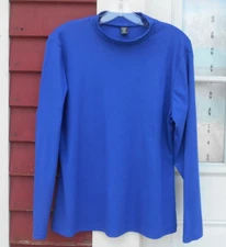 Shein  Curve Blue Long Sleeved Mock Neck Top Size 2XL Chest 41"  Large ?
