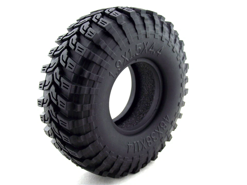 114mm Tire Tyre Set  for 1.9 Wheel Rim 1/10 Axial SCX10 RC4WD D90 RC Crawler Car - Image 3 of 4