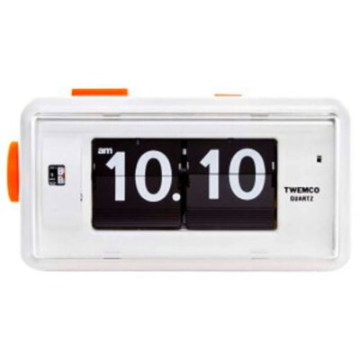 TWEMCO パタパタクロックBX AL-30-BE TWEMCO patter clock BX AL-30-WH Flip Clock white orange black