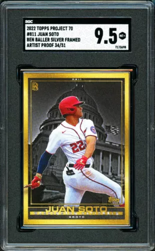 2022 Topps Project 70 Juan Soto Ben Baller Silver Framed  /51 SGC 9.5