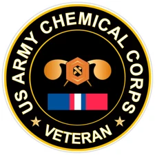 US Army Chemical Corps Veteran Bumper Sticker Military Vinyl Soldier Decal 5"