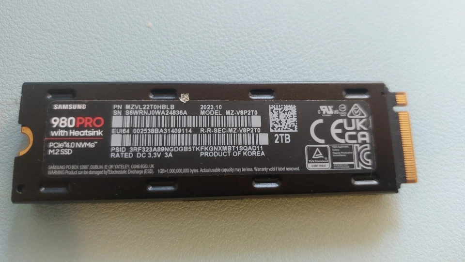 samsung 980 ssd 2tb with heatsink