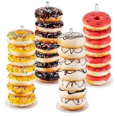 4PCS Clear Acrylic Donut Display Stand for Dessert Table, Bagel Stand8579