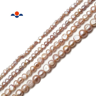 Purple Fresh Water Pearl Center Drill Nugget Beads 4mm 6mm 8mm 10mm 14'' Strand
