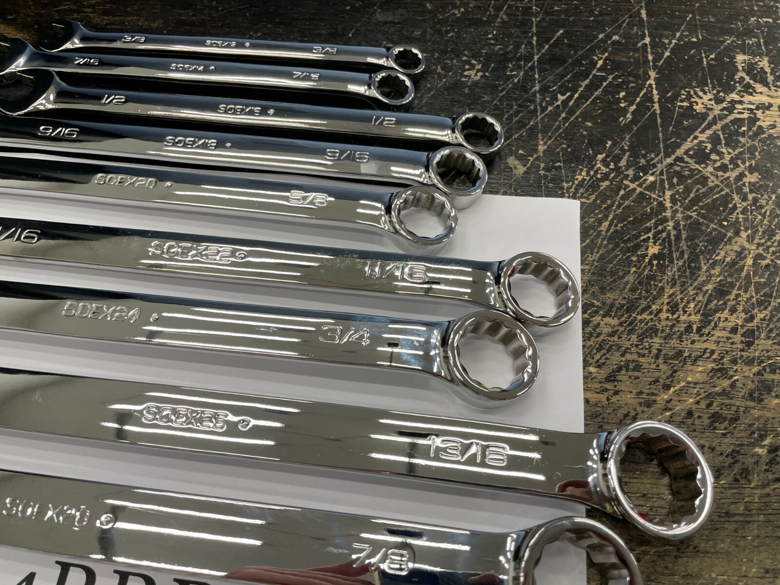 Snap-on Tools USA NEW 11pc SAE 12pt Flank Drive Plus Combo Wrench Set ...