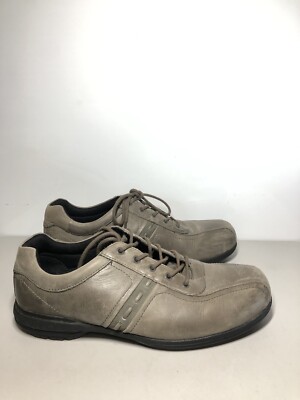 Abeo Turner Gray Leather Bicycle Toe Oxfords Casual Shoes Men's