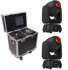 2x Chauvet DJ Intimidator Spot 260X LED Moving Head Spot light XS-MH16X2W Case