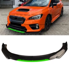For Subaru  Legacy Universal Front Bumper Lip Spoiler Splitter Gloss Black Green