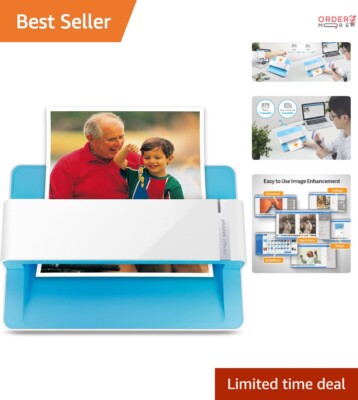 Photo Scanner CCD 4x6 Inches 600 DPI Fast Scan for Memories PC Mac Use