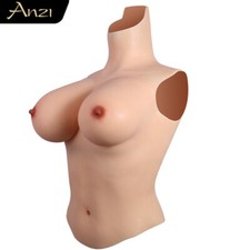 Crossdresser Silicone Breast Forms Boobs C-G Cup Fullbody Tight Suit Transgender