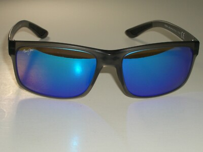 MAUI JIM MJ439-11M 58[]17-139 BLUE MIRROR BROWNISH TONE RECTANGULAR SUNGLASSES