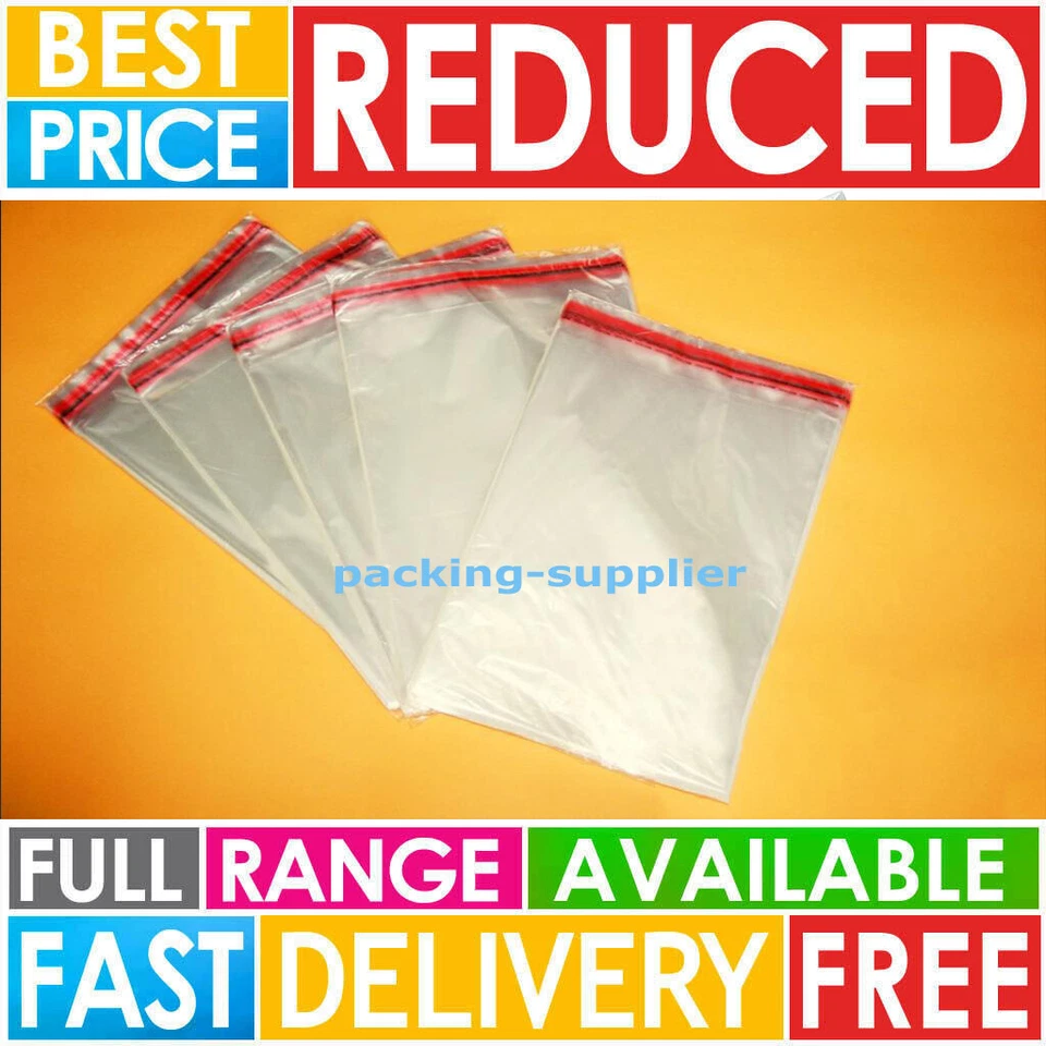 CLEAR CELLOPHANE BAGS CELLO SELF SEAL LARGE SMALL FOR SWEET CARDS A4 C5 A5 5 x 7