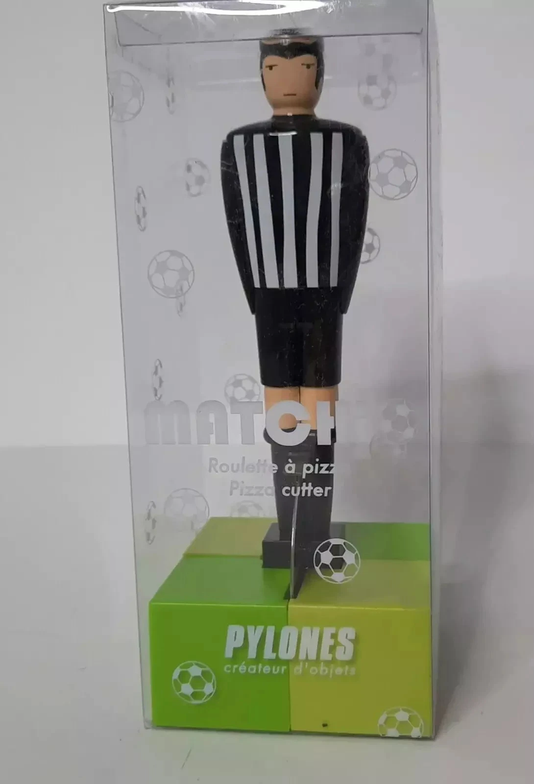 Soccer Referee Pizza Cutter Pylones Fun Sport Themed Pizza Wheel Party Accessory