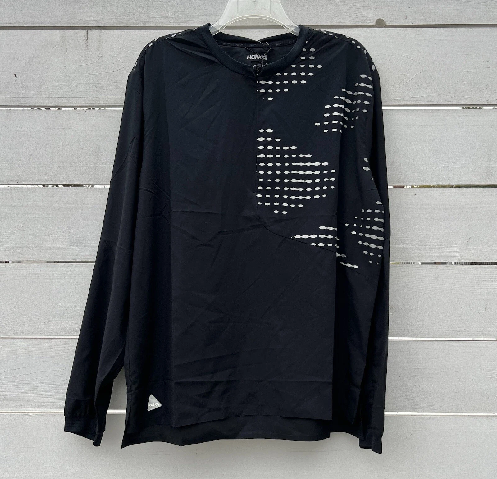 Hoka 1/2 Zip Up Wind Shell Long Sleeve Running Trail T-Shirt Men’s Size Medium