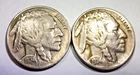 Lot / Set of (2) Buffalo Nickels: 1934-P and 1934-D - great mint mark set