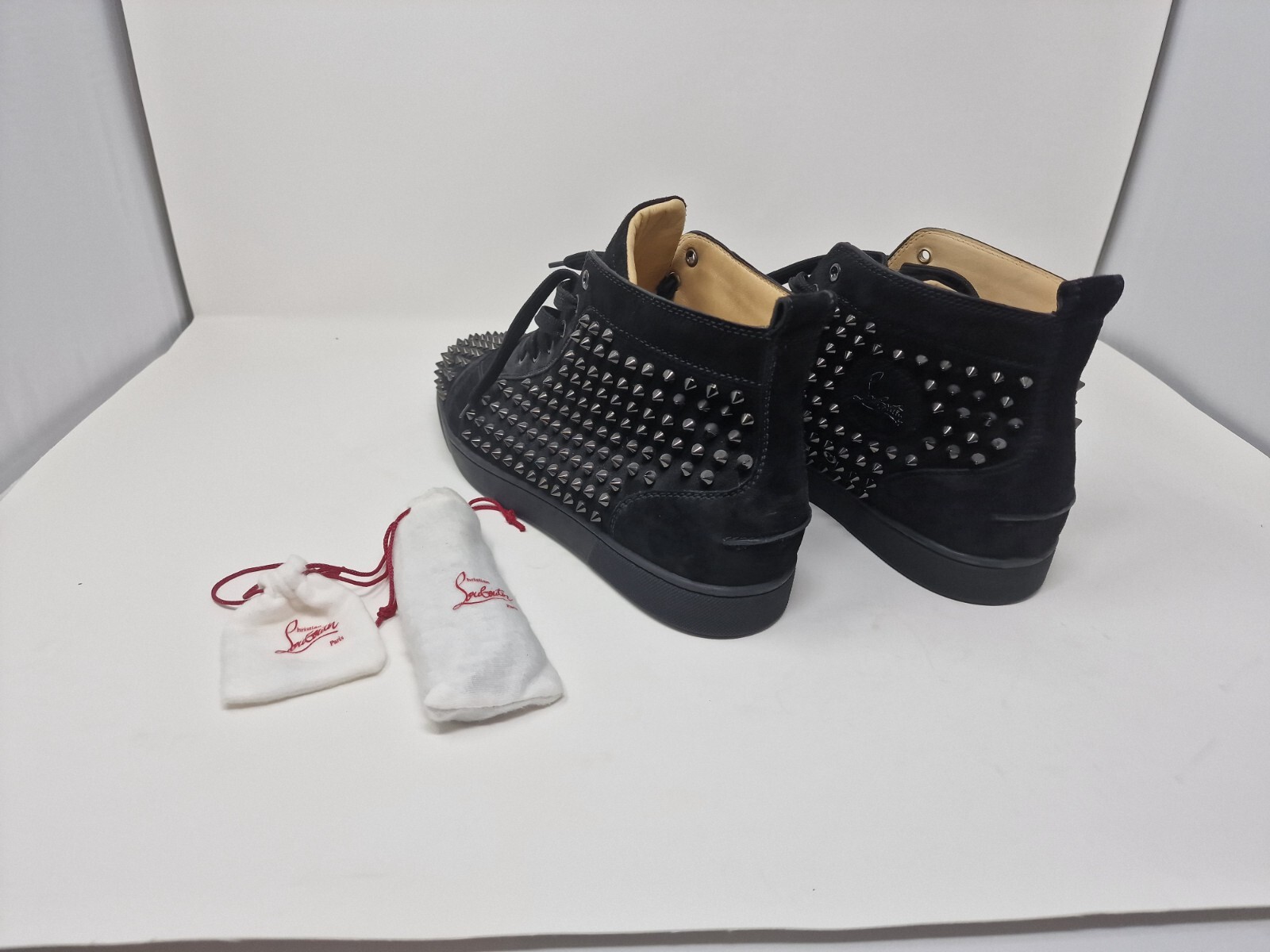 CHRISTIAN LOUBOUTIN  Louis Orlato Suede High-Top Sneakers - UK 12 / 46 - RARE image 5