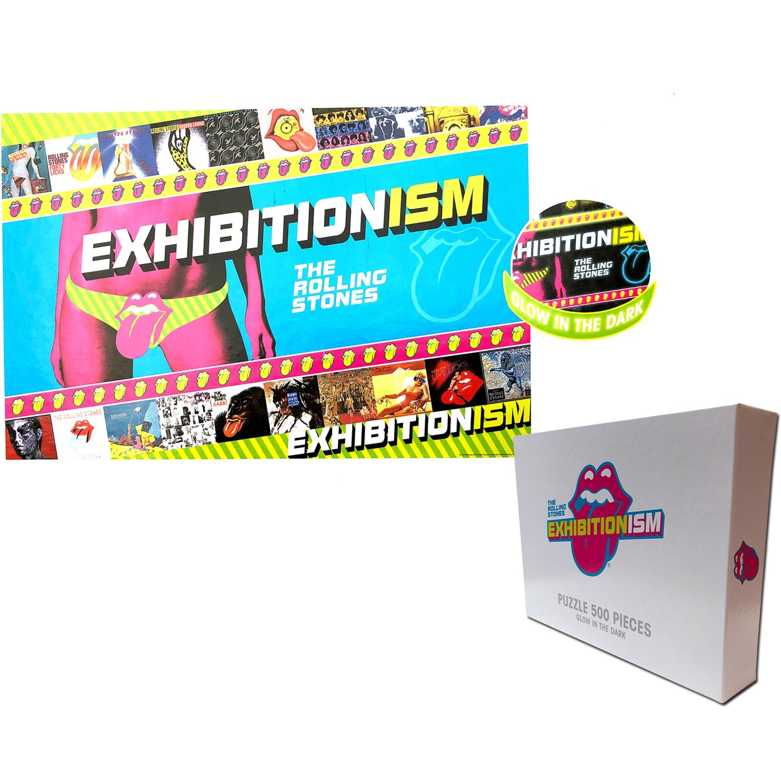 THE ROLLING STONES EXHIBITIONISM 500-PIECE GLOW IN THE DARK JIGSAW PUZZLE NEW #2