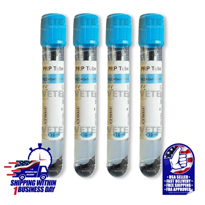 Platelet-Rich Plasma Tubes with ACD, Gel Separator, and Biotin. EXP 05/27