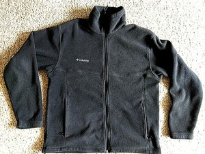 black fleece jacket with zip pockets