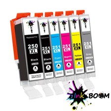6 Ink Cartridge for PGI-250XL CLI-251XL MG6320 MG7120 IP8720 MG7520