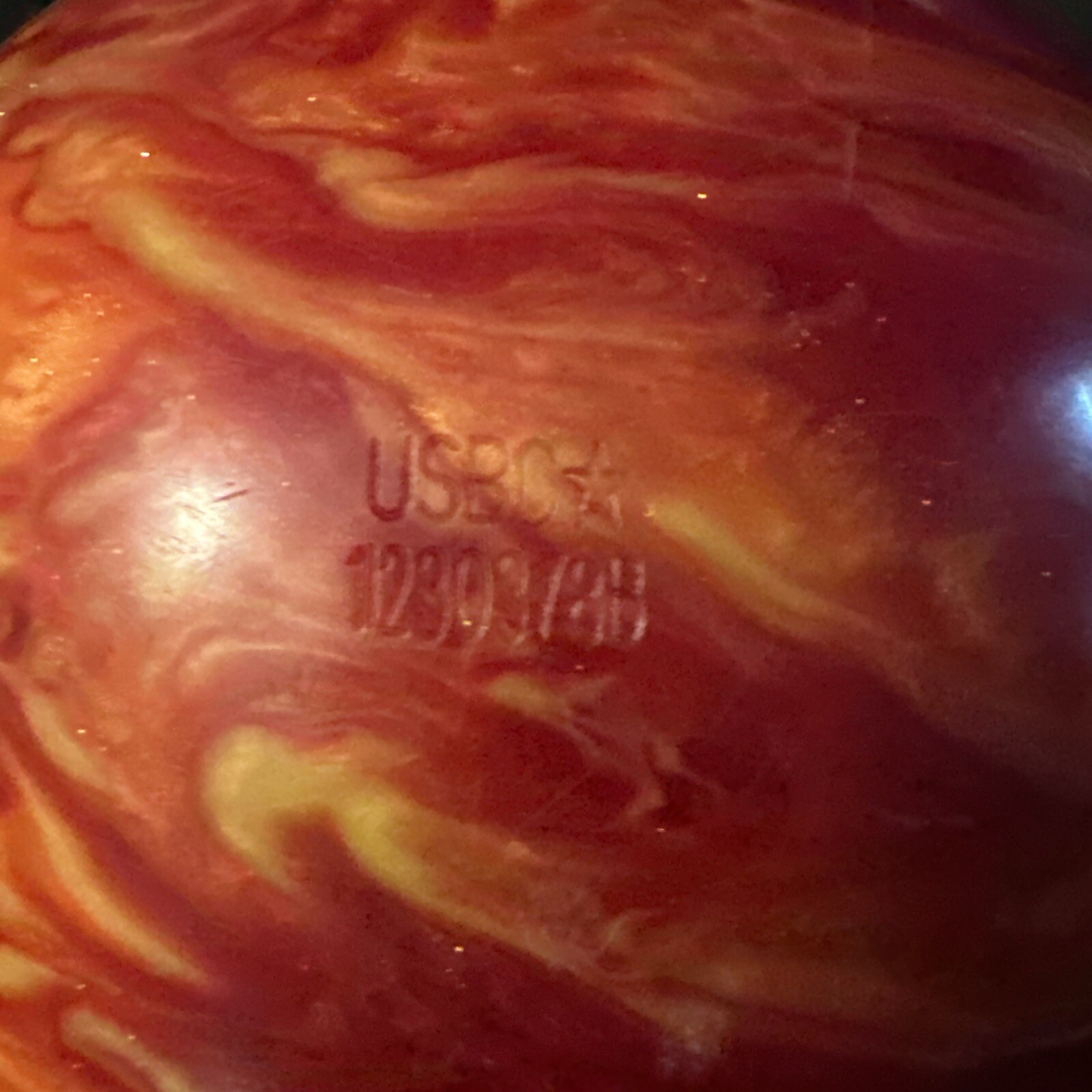 maxim bowling ball Red Orange Yellow