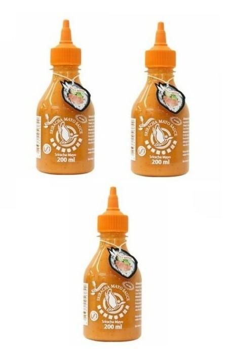 Sriracha Mayo Sauce Dreierpack: 3 x 200ml Chili Mayonnaise vegan Sushi Füllung
