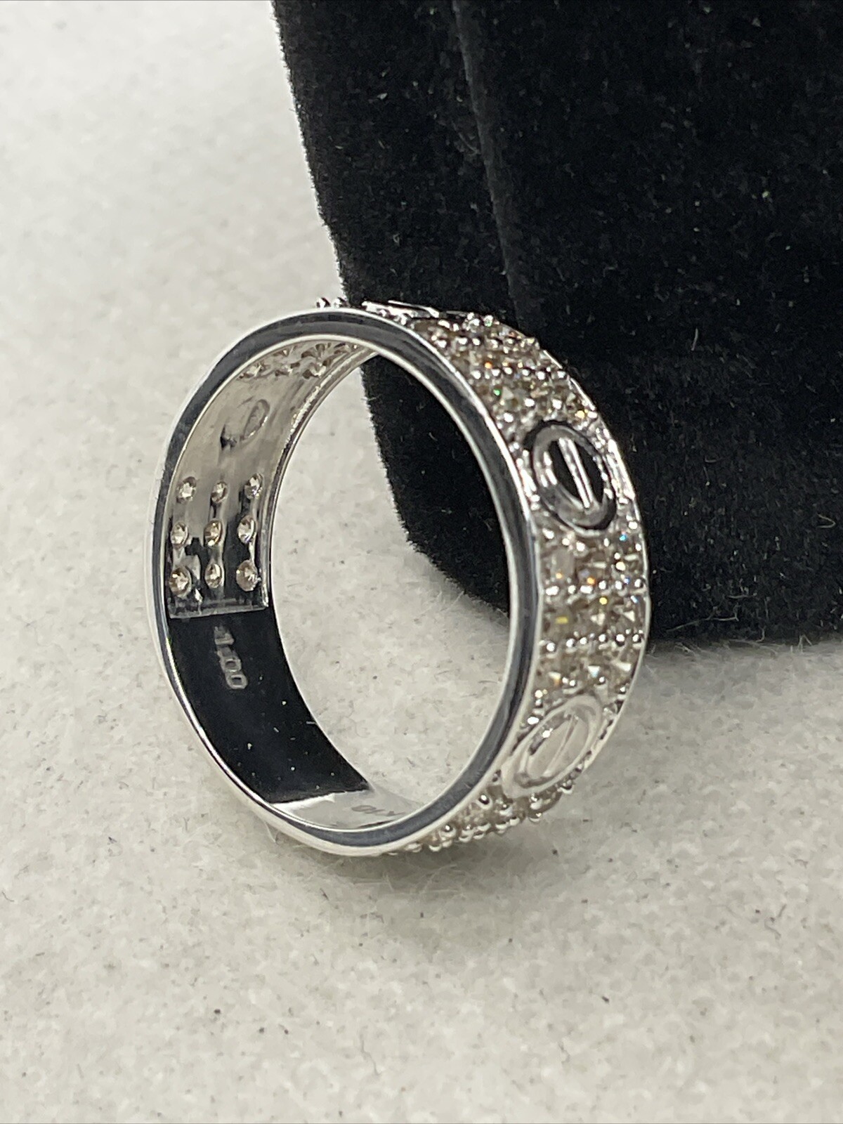 Solid 18K White Gold Diamond CUSTOMIZED Wedding S… - image 14