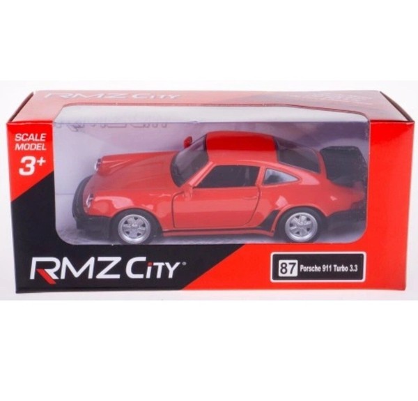 Porsche 911 Turbo 3.3 Rmz City MaßStab:1:32 Metall-Kunststoff Rot Ovp Modellauto-image