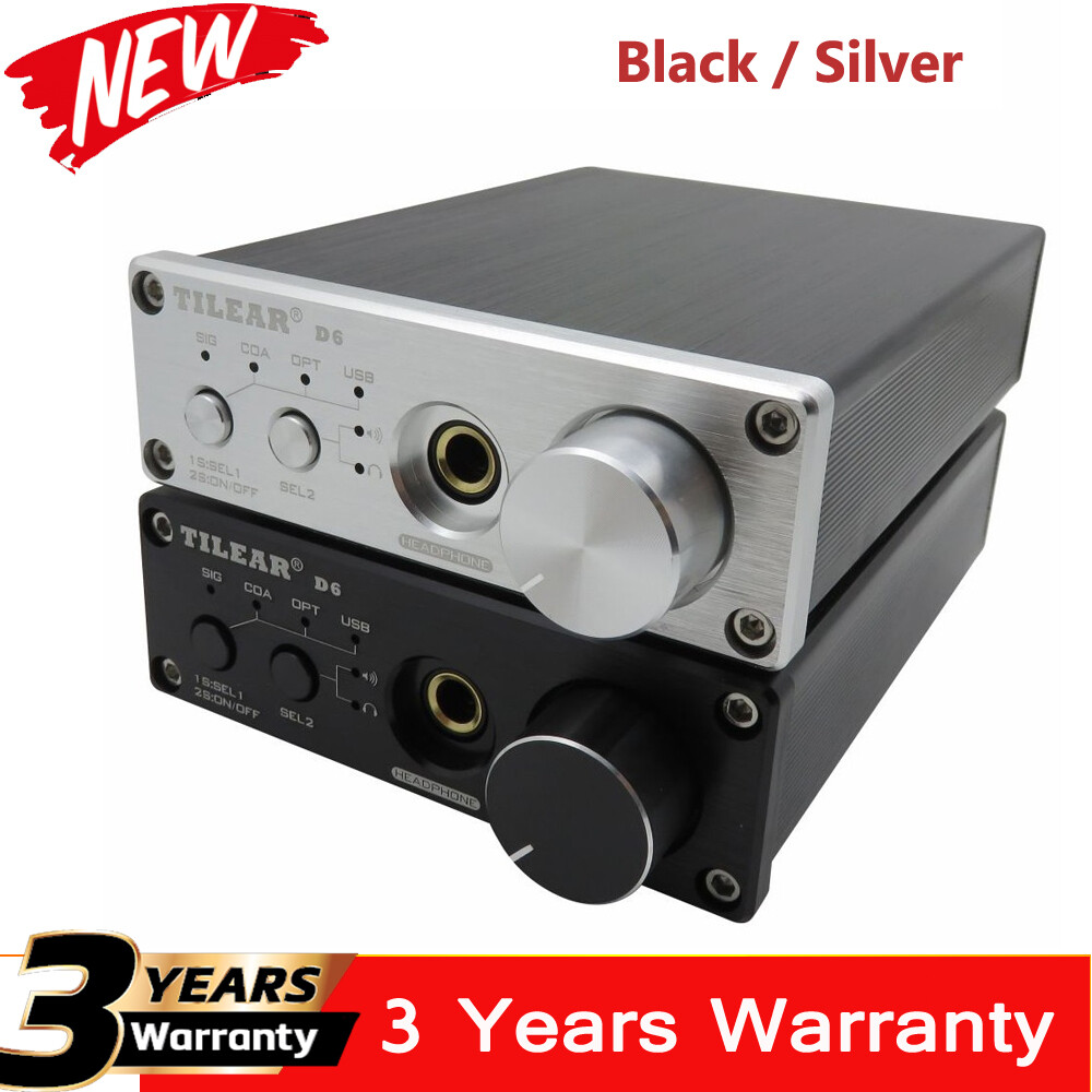 TILEAR D6 USB DAC Decoder TPA6120 Headphone Amplifier Dual