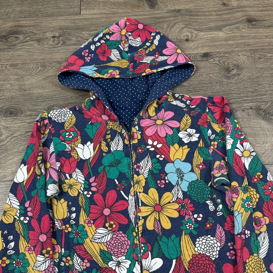 Vintage Lost Skateboards Sweatshirt Adult Small Floral Polka Dot Reversible Surf - Image 2 of 4