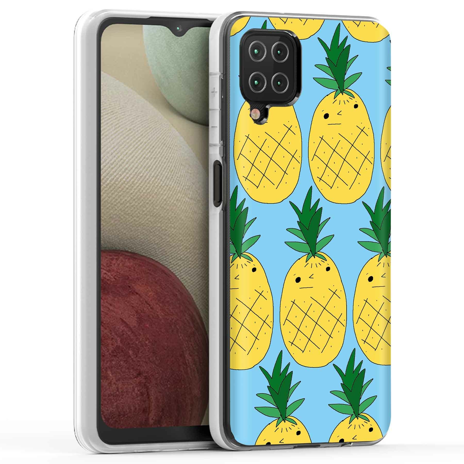 Samsung Galaxy A12 Pineapple Print Phone Case - USA Design
