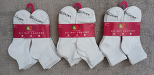 Lot of 3 Fruit of the Loom All Day Comfort Ankle Socks 6-Pairs - Shoe Size 4-10