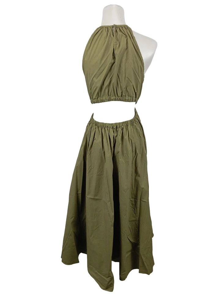 MICHAEL KORS Vestido cut out Mujeres Vestido Talla EU 34 caqui elegante - Imagen 2 de 4
